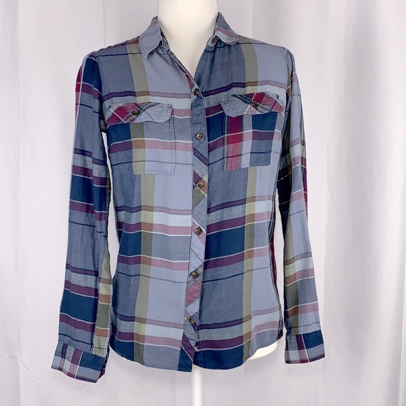 Eddie Bauer Tops - Eddie Bauer Long Sleeve Flannel Shirt Size XS